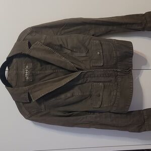 Gap Army Green Denim Blazer Jacket - M
